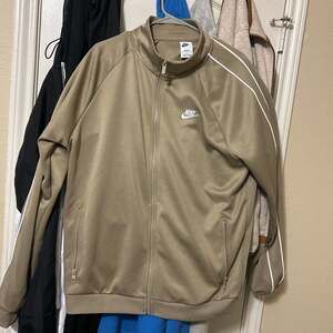 Nike Authentics Solo Swoosh Khaki Tan Brown Track Jacket DQ5003 247